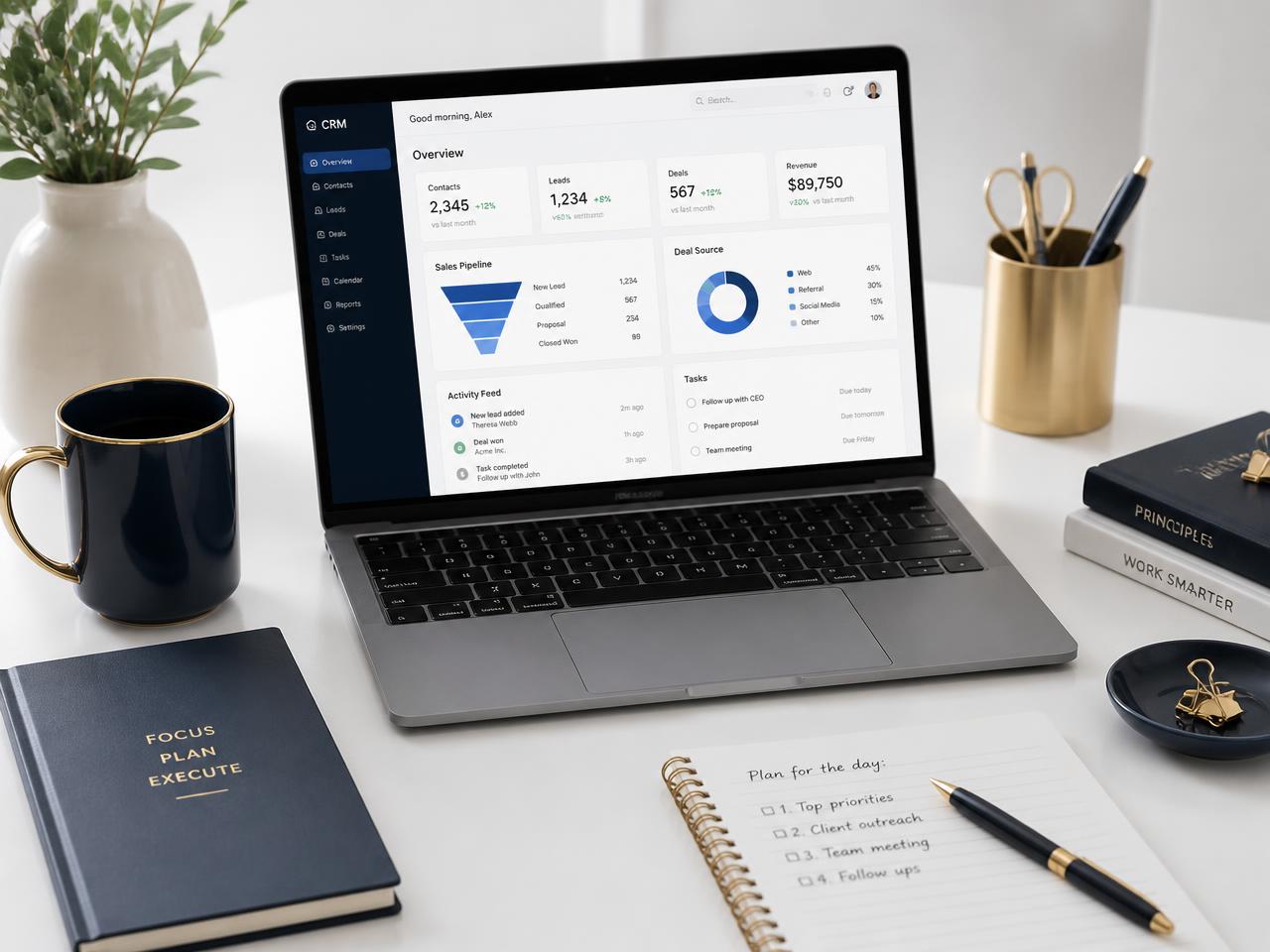 Professional virtual assistant workspace
